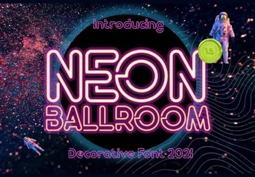Creativefabrica Neon Ballroom Font 2021 слив