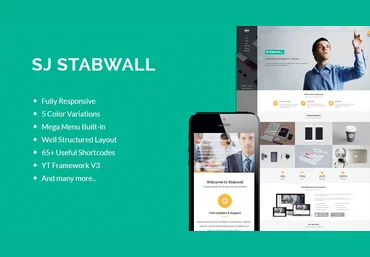 Smartaddons SJ Stabwall v3.9.6 - бизнес тема Joomla слив