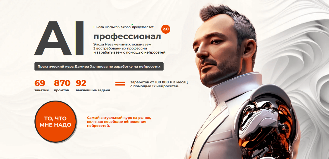 Дамир Халилов AI-профессионал 2.0. Пакет Standart 2024 слив курса