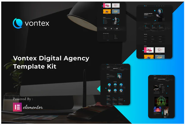 Themeforest Vontex - Digital Agency Elementor Template Kit слив курса