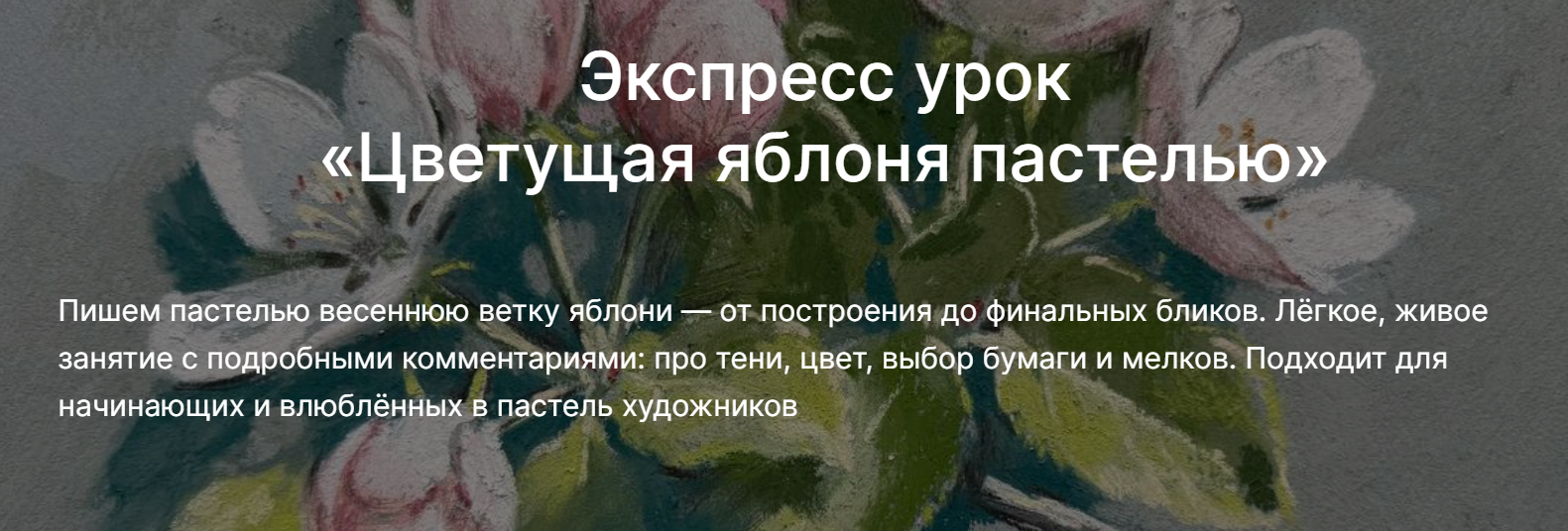 Lectoroom Мария Павлова ― Цветущая яблоня пастелью 2025 слив курса