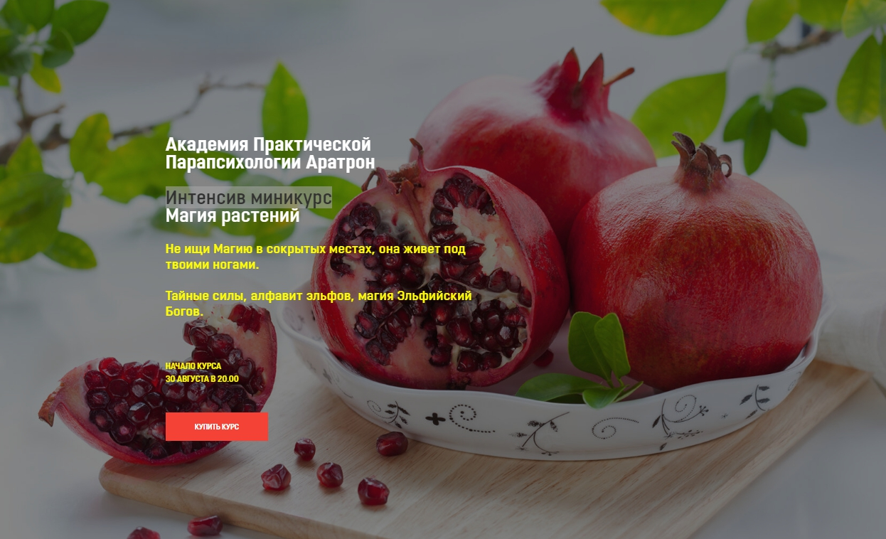 Светлана Таурте Аратрон Магия растений 2021 слив курса