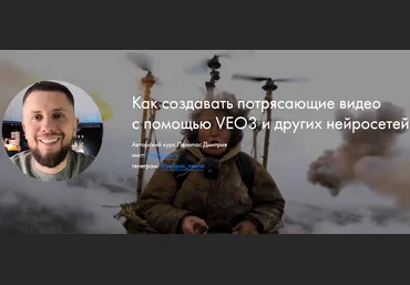 Дмитрий Пелипас Как создавать потрясающие видео с помощью VEO3 и других нейросетей 2025 скачать слив