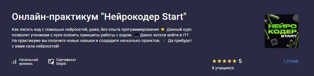 Татьяна Румянцева Stepik Нейрокодер Start 2025 слив курса