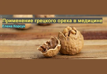 Елена Корсун Применение грецкого ореха в современной медицине 2021 слив