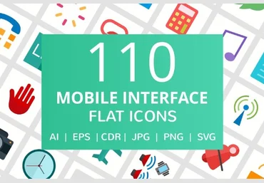 Creativemarket 111 Mobile Interface Flat Icons скачать слив