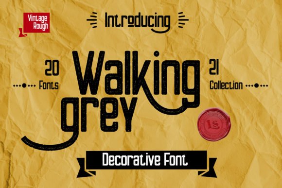 Creativefabrica Walking Grey Font 2021 слив курса