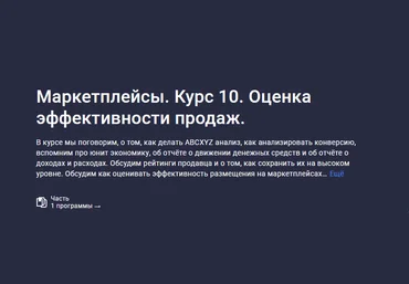 Анастасия Эджингтон Stepik Маркетплейсы. Курс 10. Оценка эффективности продаж 2023 слив