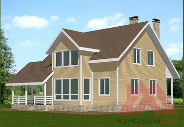 karkasniki Проект каркасного дома 12.5x13 176м.кв скачать слив