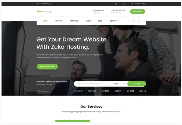 Themeforest Zukahost – Domain & WeZukahost – Domain & Web Hosting Template Kit слив курса