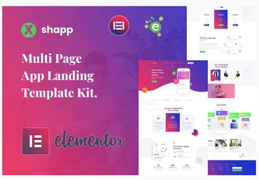 Themeforest Xshapp - App Landing Elementor Template Kit слив