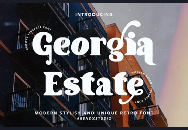 Creativefabrica Georgia Estate Font 2021 слив