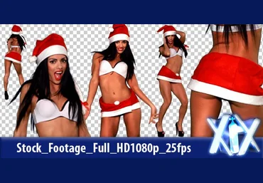 Sexy Miss Santa Dancing Stock Footage слив