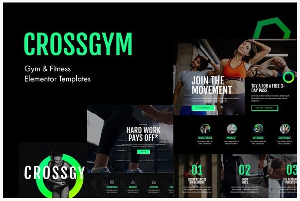 Themeforest CrossGym - Gym & Fitness Elementor Template Kit слив курса