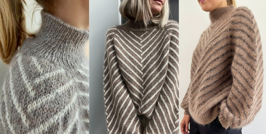 NORgardknitters Вяжи.ру Стильный пуловер My Herringbone jumper 2023 слив курса