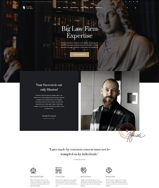 Joomlart JA Justitia v1.0.2 - шаблон юридической фирмы Joomla слив курса