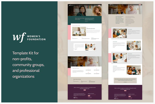 Themeforest Women’s Foundation - Non-Profit WordPress Elementor Template Kit слив курса