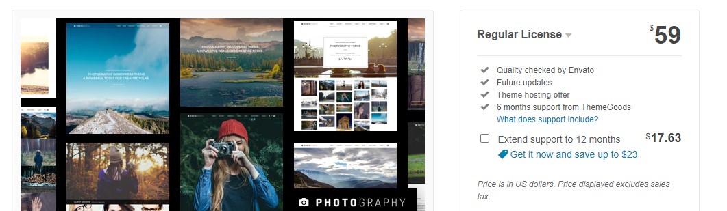 ThemeForest Photography v6.8 NULLED - тема WordPress для фотографии слив курса