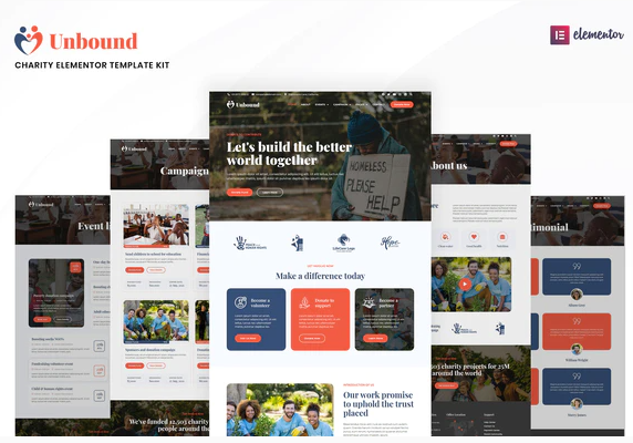 Themeforest Unbound - Charity & Nonprofit Elementor Template Kit слив курса