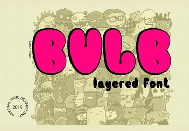 Creativemarket Bulb-Layered-Font слив