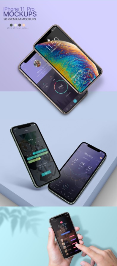 Pixpine Mockups - UI8 20 Mockups of iPhone 11 Pro слив курса