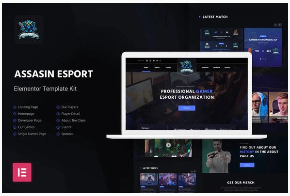 Themeforest Assasin | eSport & Gaming Elementor Template Kit слив курса