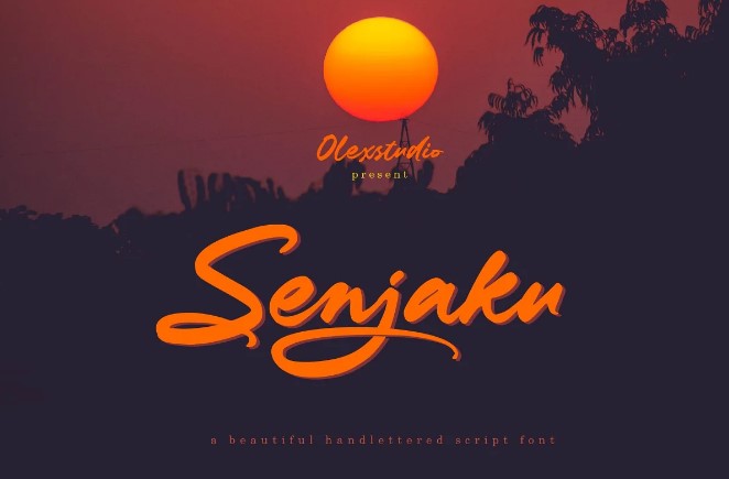 Creativemarket Senjaku - Handlettered Font слив курса