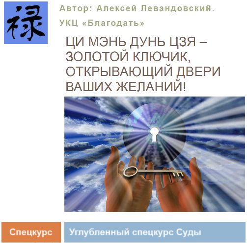 Алексей Левандовский Ци Мень Углубленный спецкурс. Суды Транскрибация 2024 слив курса
