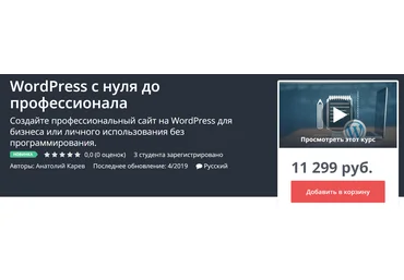 Udemy WordPress с нуля до профессионала 2019 слив