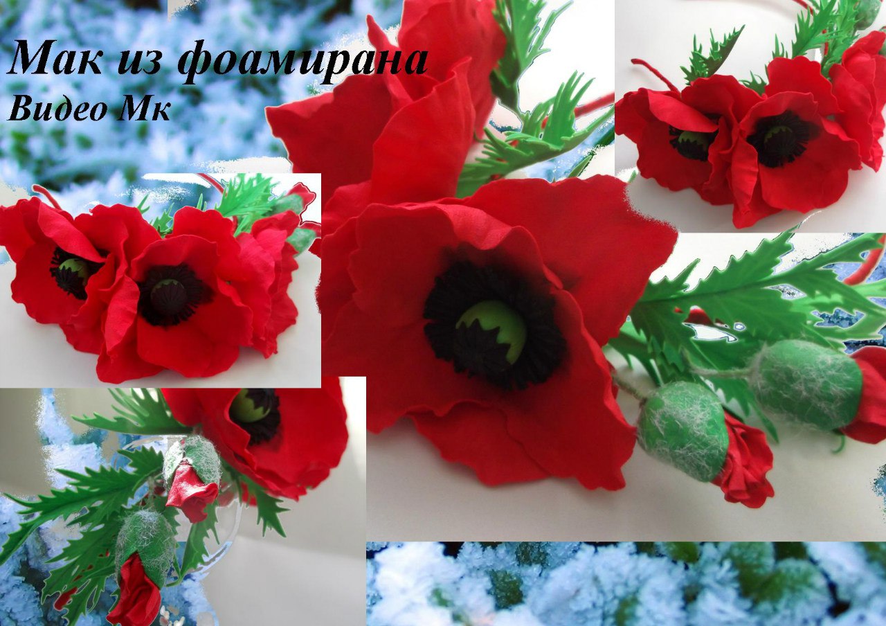 Мак из фоамирана - Мирсанова 2016 слив курса