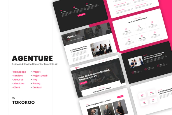 Themeforest Agenture - Agency Elementor Template Kit слив курса