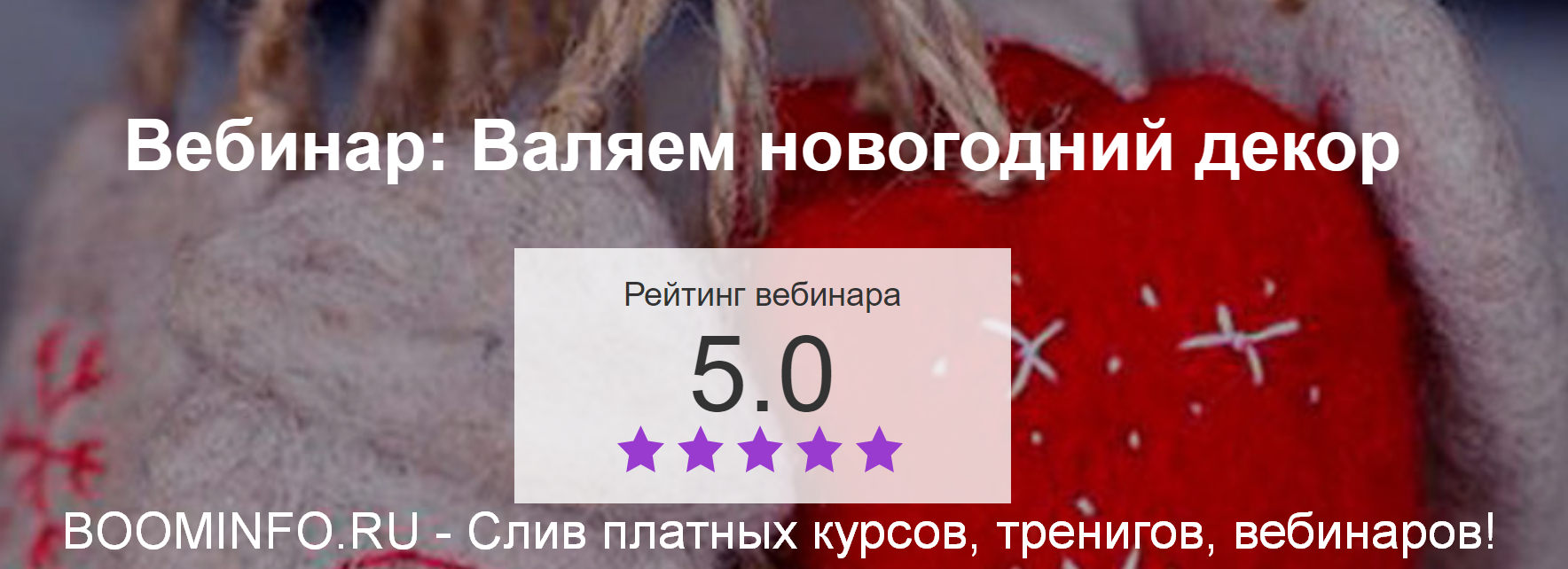 Клара Ру Валяем новогодний декор 2019 слив курса