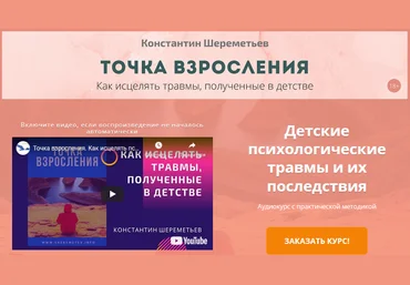 Константин Шереметьев Точка взросления. Как исцелять травмы, полученные в детстве 2021 слив