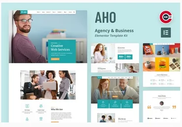 Themeforest Aho - Agency & Business Elementor Template Kit слив