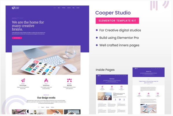 Themeforest Cooper Studio Elementor Template Kit слив курса