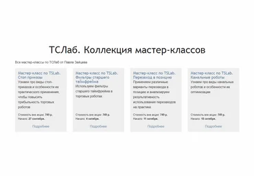 Сборник вебинаров по TsLab 2017 слив