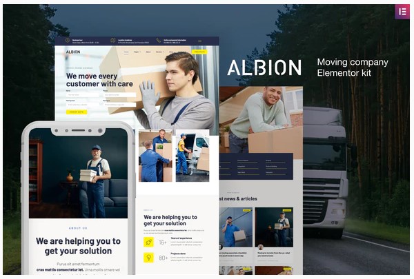 Themeforest Albion – Moving Company Elementor Template Kit слив курса