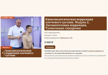 Сандал Антон Циванюк - Работа с болью в плече. Модуль 2: лигаментозная коррекция, работа с КИТ син скачать слив