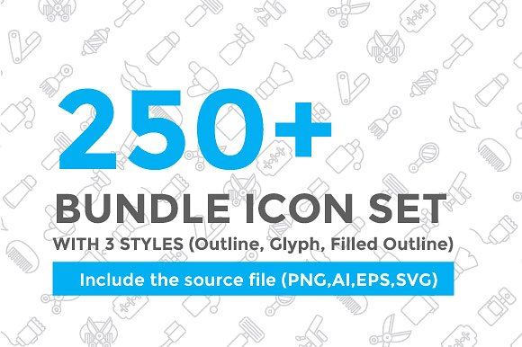 Сreativemarket 250+ Bundle Icon set слив курса