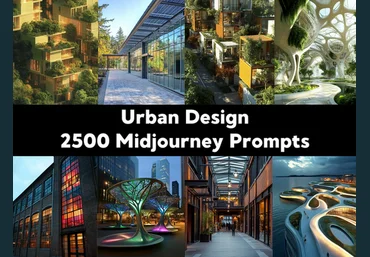 ChillaxDesignsArt 2500 промптов урбанистической архитектуры в Midjourney 2025 слив