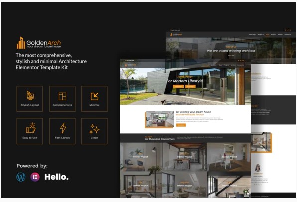 Themeforest GoldenArch - Real Estate Elementor Template Kit слив курса