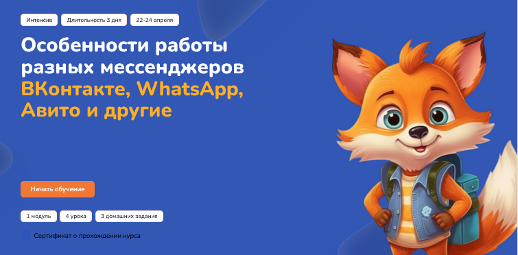 Step Up Особенности работы разных мессенджеров ВКонтакте, WhatsApp, Авито и другие 2025 слив курса