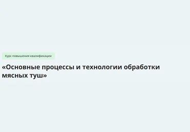 Инфоурок Основные процессы и технологии обработки мясных туш 2023 слив