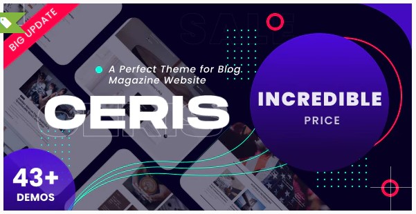 Themeforest Ceris - Magazine & Blog WordPress Theme слив курса