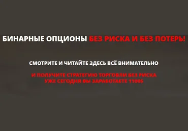 Система - СЕКРЕТ. Бинарные опционы без риска и без потерь. слив