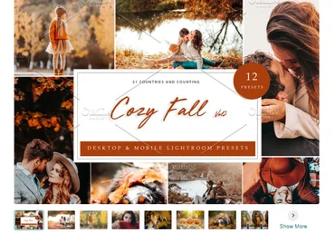 Creativemarket 12 Lightroom Presets Cozy Fall Vol 2 2021 слив