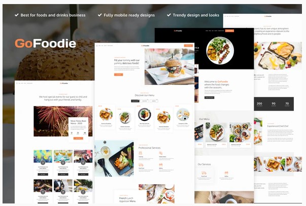 Themeforest GoFoodie - A premium template kits for Elementor слив курса