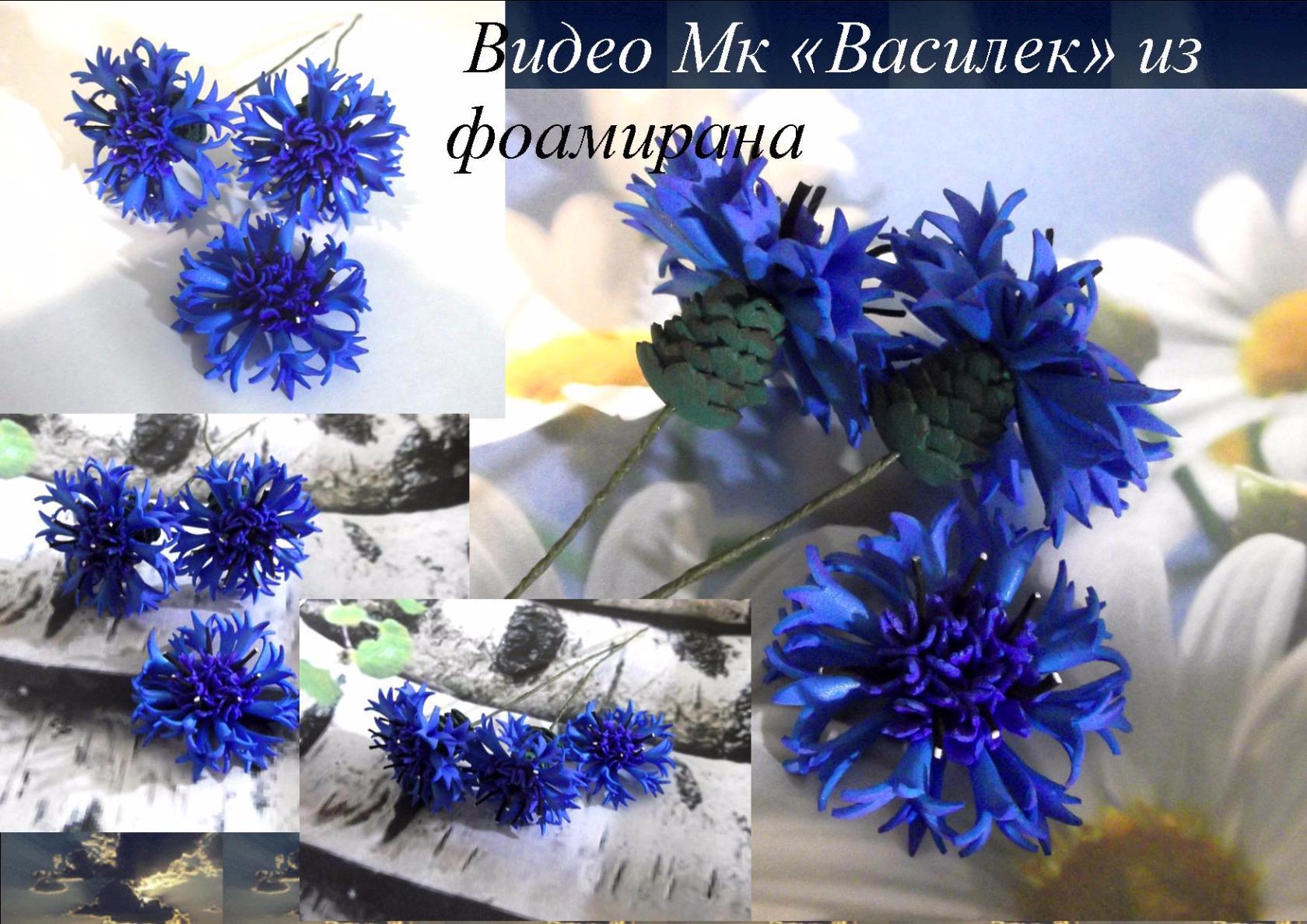 Василек из фоамирана - Мирсанова 2016 слив курса