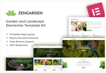 Themeforest ZenGarden - Garden & Landscape Elementor Template Kit скачать слив