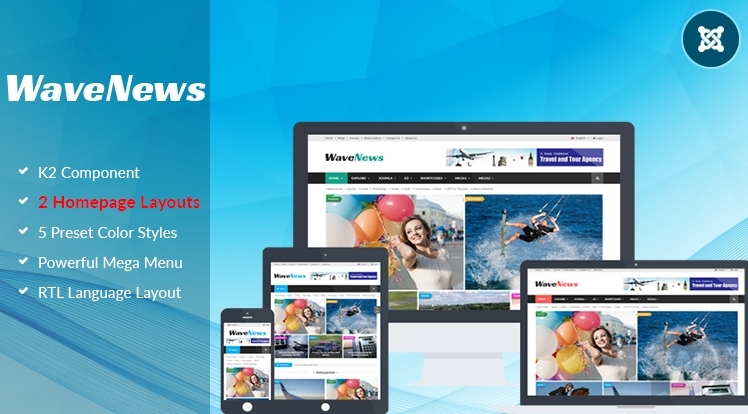 Smartaddons SJ WaveNews v3.9.6 - новостной шаблон Joomla слив курса